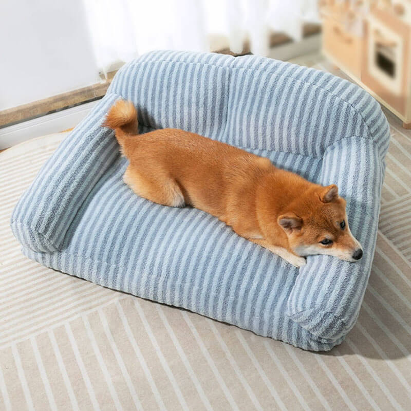 pets : Gestreept Orthopedic Comfort Hondenbed - Blauw in van Pantino