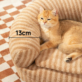 pets : Gestreept Orthopedic Comfort Hondenbed - Blauw in van Pantino