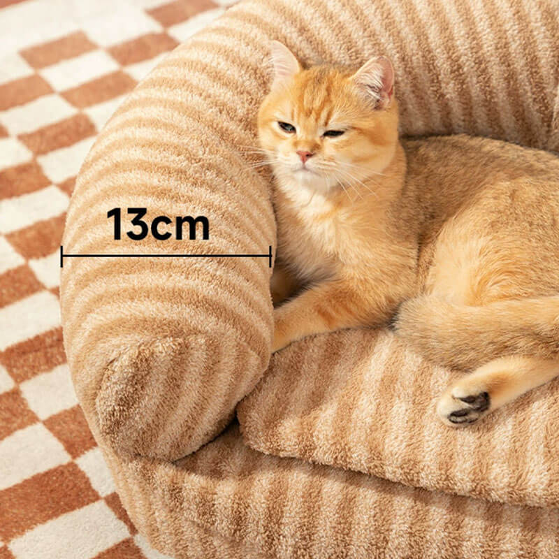 pets : Gestreept Orthopedic Comfort Hondenbed - Blauw in van Pantino
