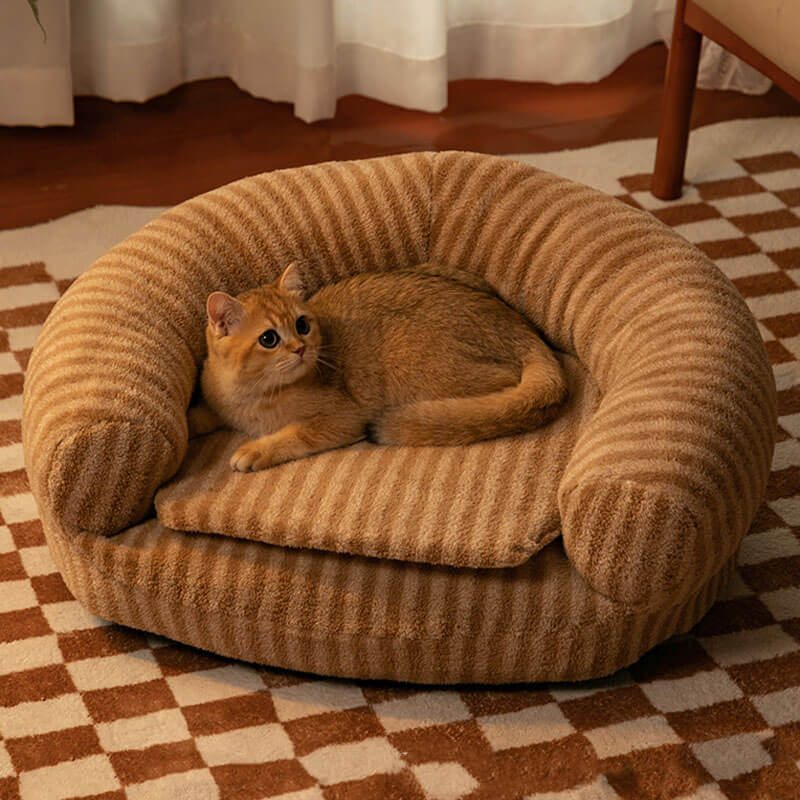 pets : Gestreept Orthopedic Comfort Hondenbed - Blauw in van Pantino