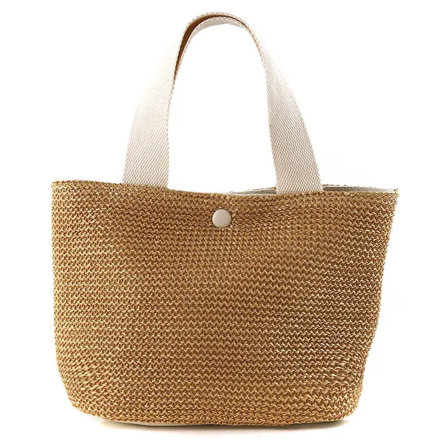 bags : Bohemian Rotan Emmer Schoudertas Dames - Geweven Zomers Design - Rotan in Beige van Pantino