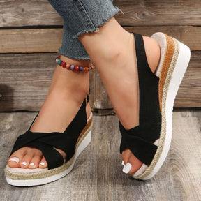 Sandals : Dames Sandalen - Orthopedisch Ontwerp voor Ultiem Comfort en Verfijnde Stijl - Multicolor in Zwart van Pantino
