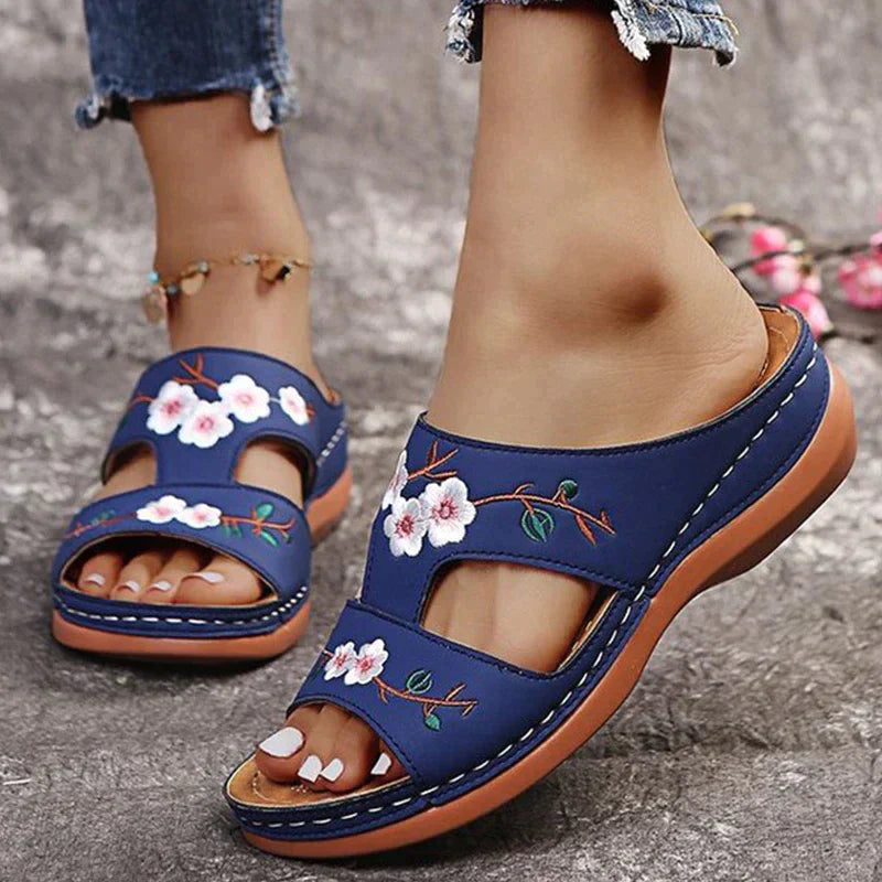 Sandals : Sandalen Dames Bruin - Stijlvolle Ergonomische Wandel - Perfect voor die van Comfortabele Wandeling Houden in Blauw van Pantino