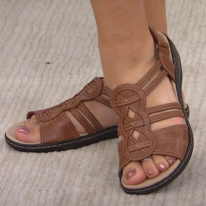 Sandals : Sandalen Dames Goud - Orthopedische - Ideaal voor Dagelijks Comfort en Gezonde Voet Ondersteuning in Bruin van Pantino