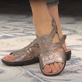 Sandals : Sandalen Dames Goud - Orthopedische - Ideaal voor Dagelijks Comfort en Gezonde Voet Ondersteuning in Goud van Pantino