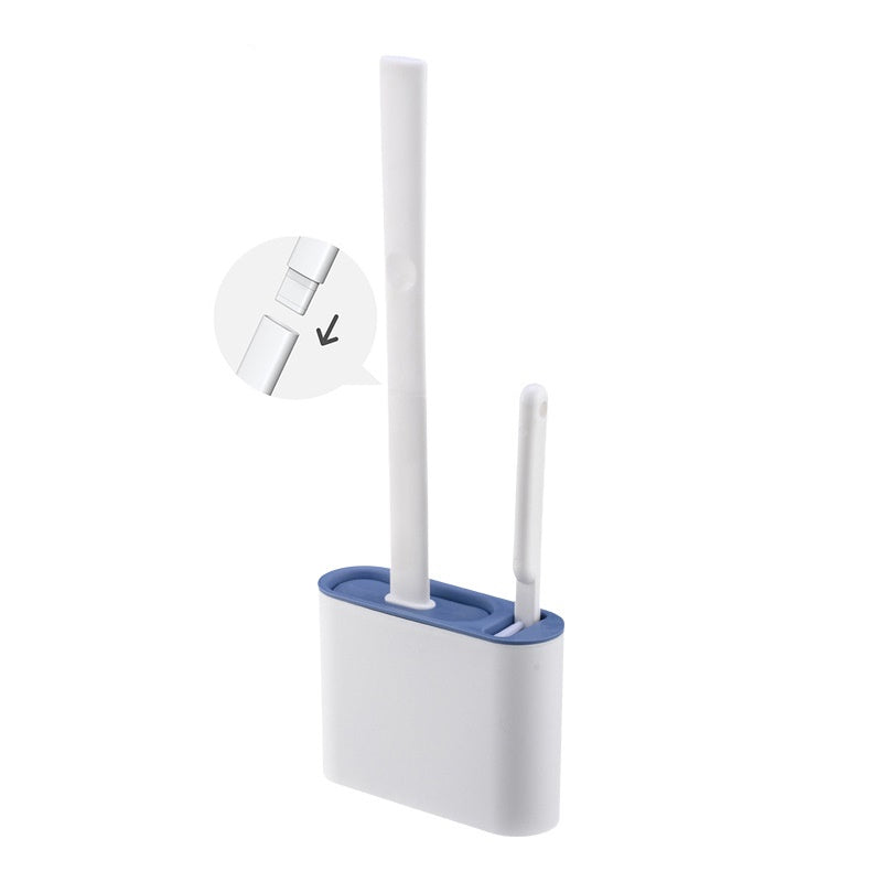 home & garden : Siliconen Toiletborstel Donkergrijs - Hygiënisch Effectief Reinigen - Siliconen in Blauw van Pantino