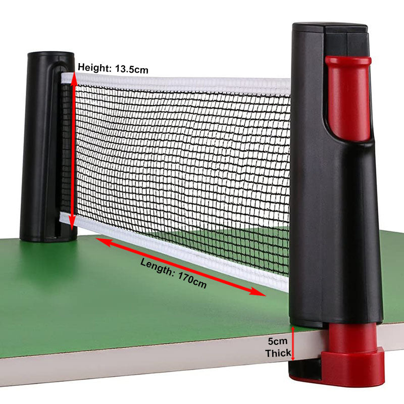 outdoor equipment : Portable Table Tennis Net Kant - Rood in van Pantino