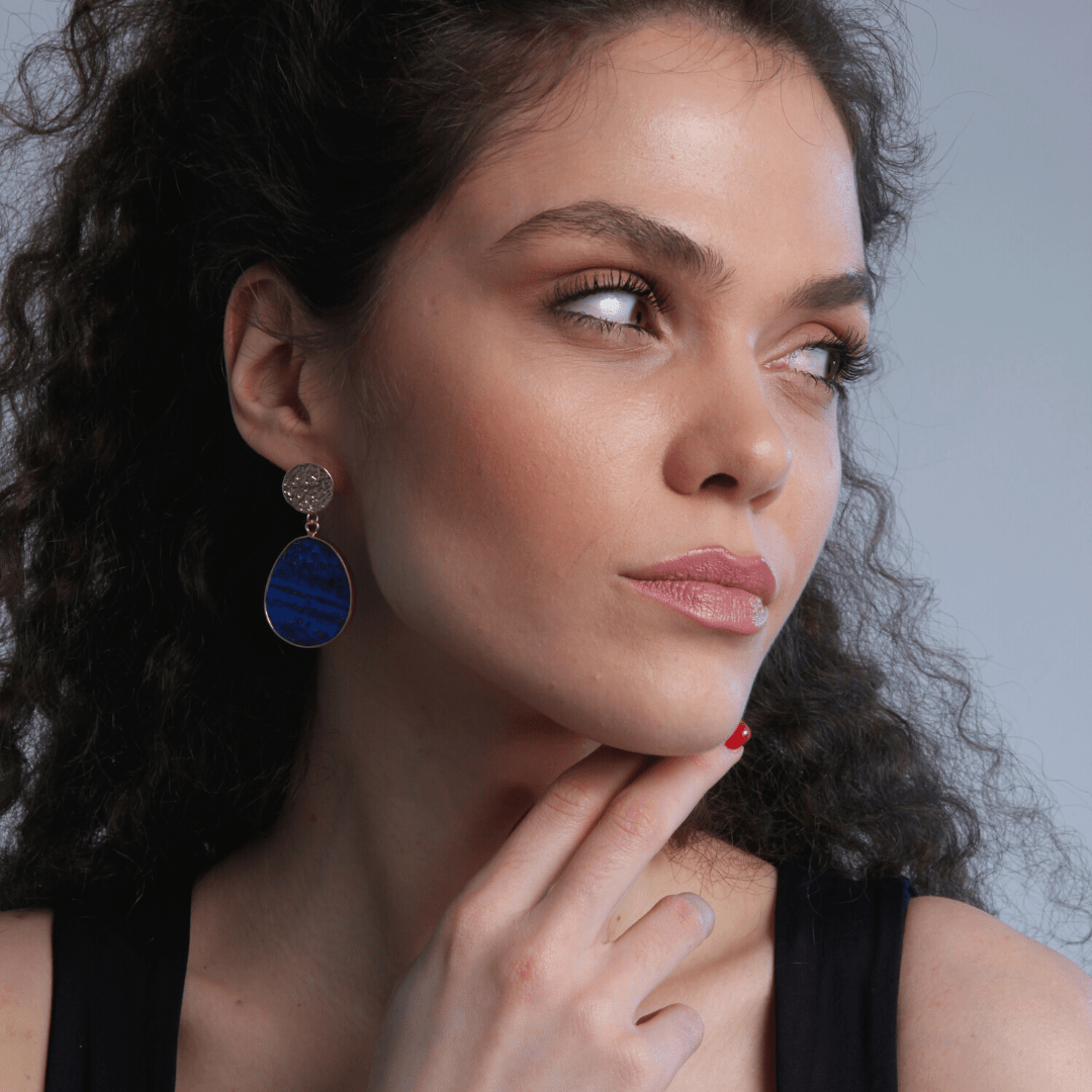 Earrings : HealWithin Lapis Lazuli Bescherming in van Pantino