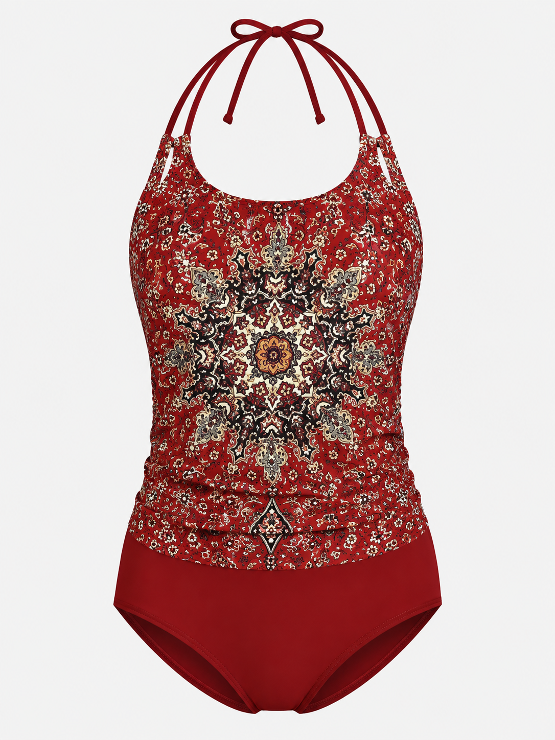 : Tankiniset Dames Hoge Taille - Comfortabel, Sneldrogend & Flatterend in Rood van Pantinoshop