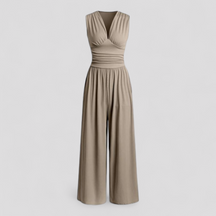 Women Set : Comfy Jumpsuit Dames met Top en Broek - Zwart in Khaki van Pantino