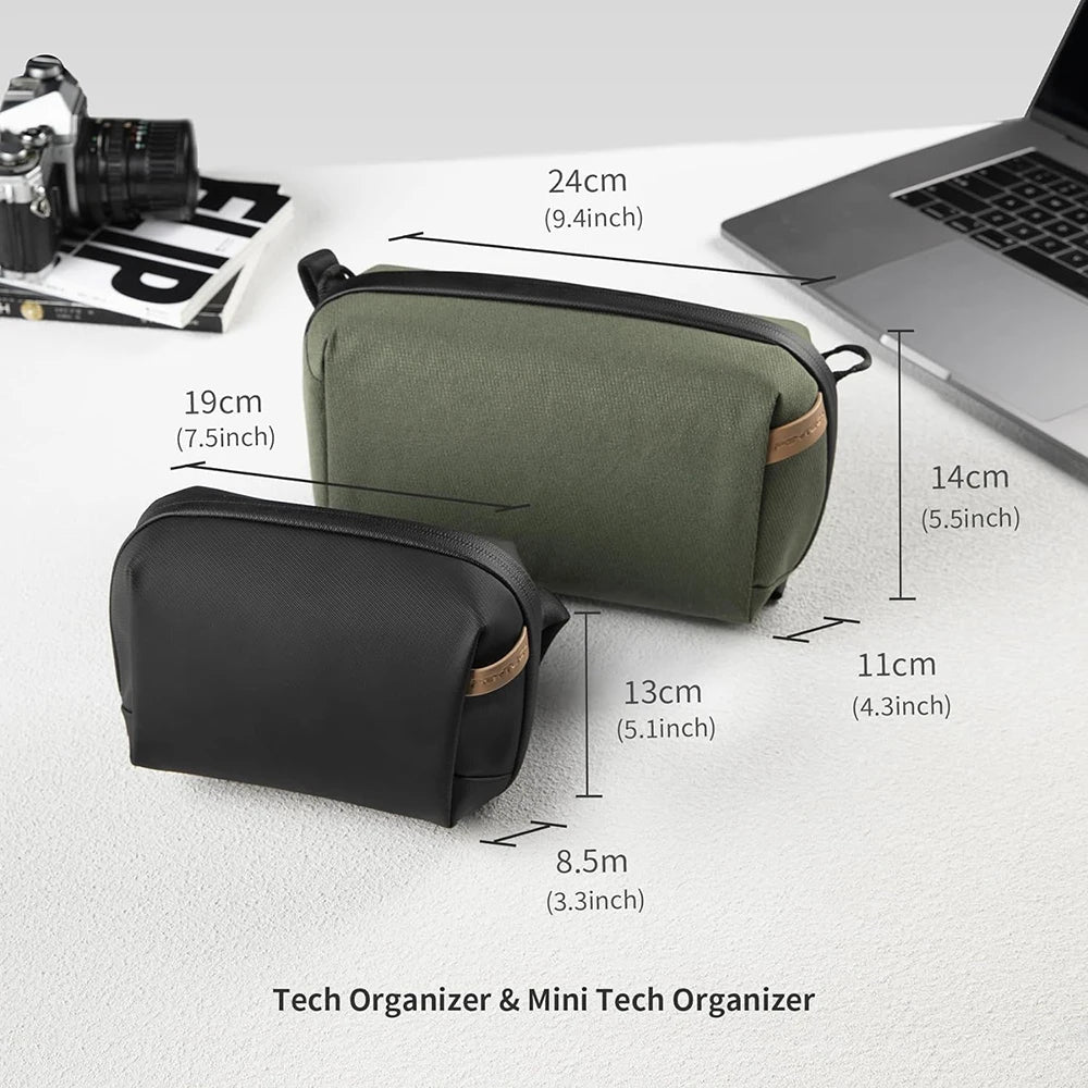 bags : Tech Pouch Organizer Tas in Waterdicht Materiaal - Tech Pouch Grijs in van Pantino