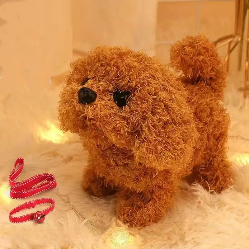 pets : Interactief Speelkameraadje Kinderen Beige - Pluche Knuffel - Zachte Stof in Teddy van Pantino