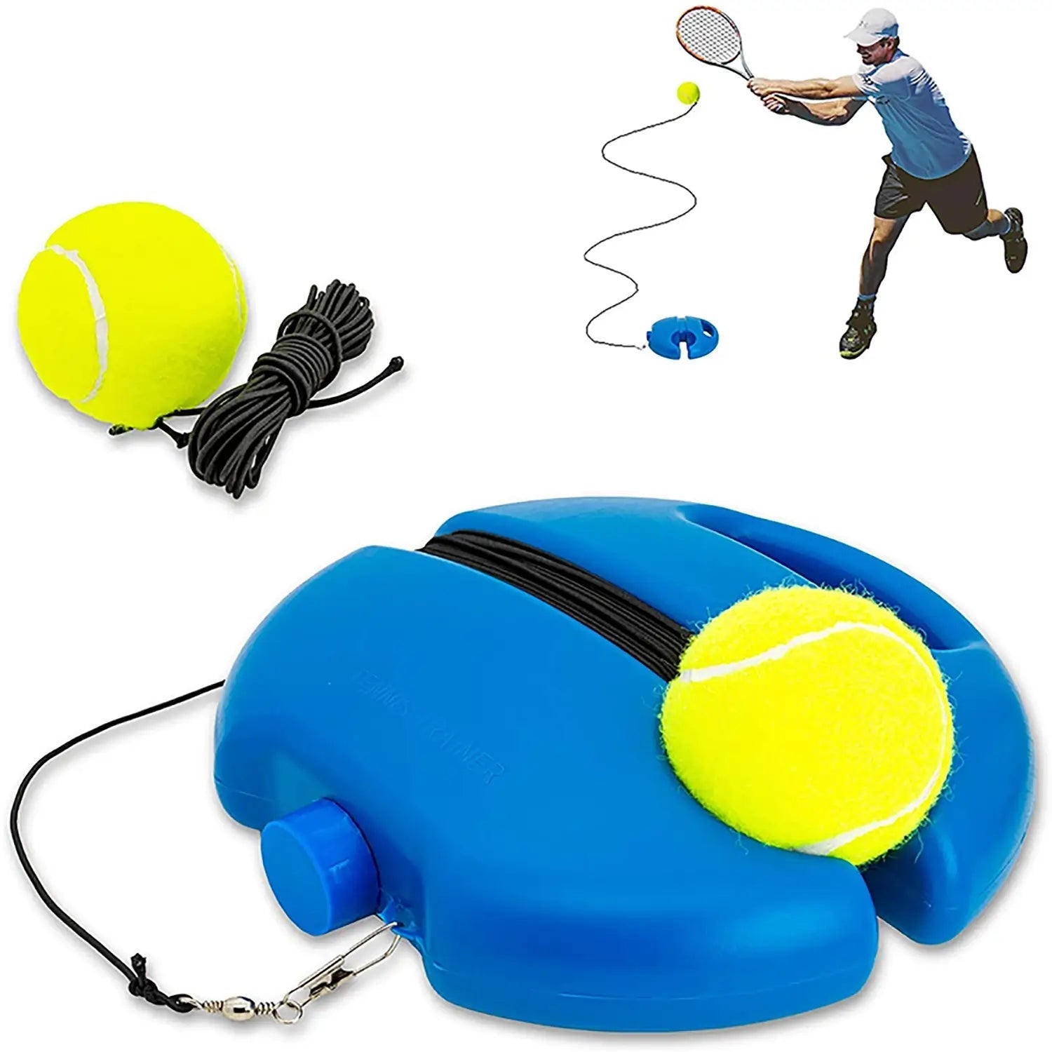 outdoor equipment : Tennis Trainer Terugkaatsbal - Solo Training Draagbaar - Elastisch Touw in van Pantino