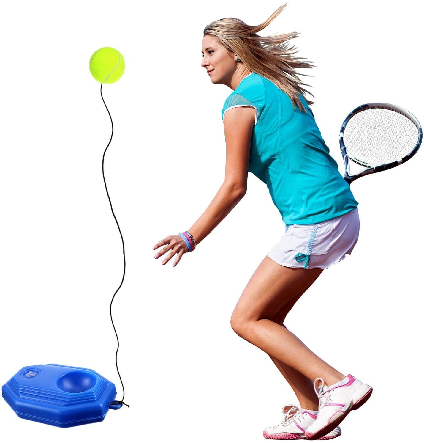outdoor equipment : Tennis Trainer Terugkaatsbal - Solo Training Draagbaar - Elastisch Touw in van Pantino