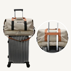 bags : Reistas Unisex Khaki - Tenzin Weekender Tas - Met Grote Capaciteit in van Pantino