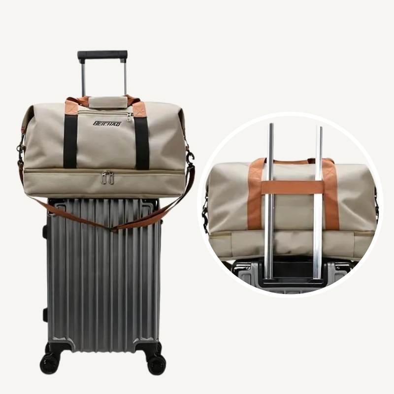 bags : Reistas Unisex Khaki - Tenzin Weekender Tas - Met Grote Capaciteit in van Pantino