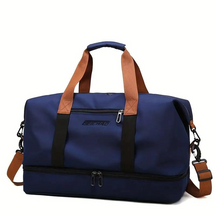 bags : Reistas Unisex Khaki - Tenzin Weekender Tas - Met Grote Capaciteit in Blauw van Pantino