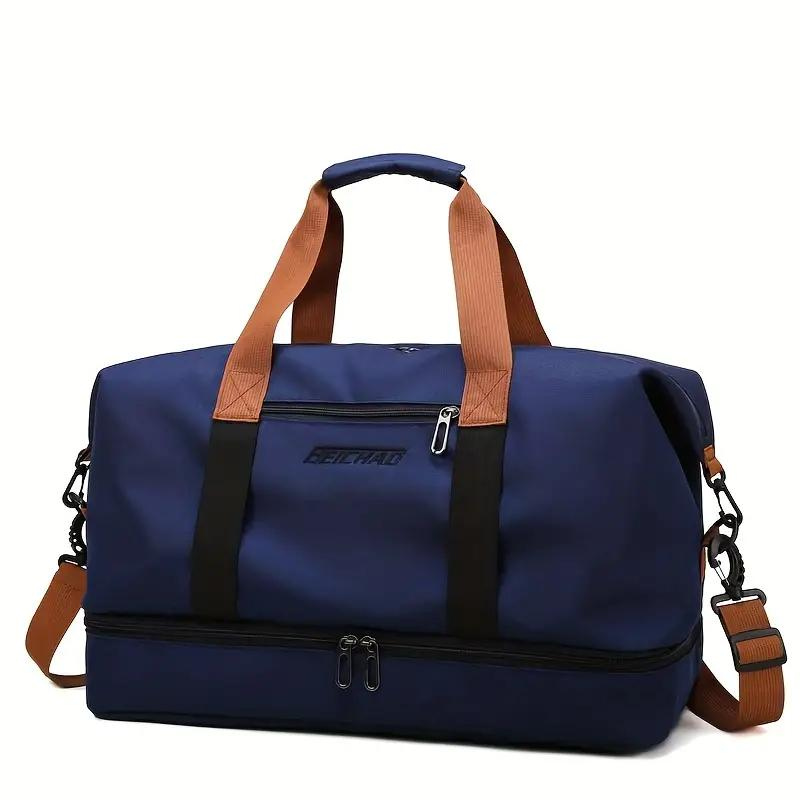 bags : Reistas Unisex Khaki - Tenzin Weekender Tas - Met Grote Capaciteit in Blauw van Pantino