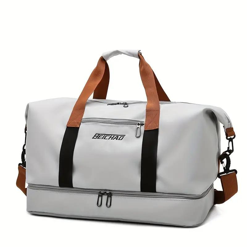 bags : Reistas Unisex Khaki - Tenzin Weekender Tas - Met Grote Capaciteit in Lichtgrijs van Pantino