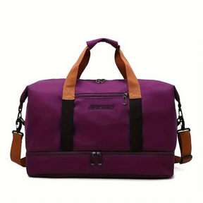 bags : Reistas Unisex Khaki - Tenzin Weekender Tas - Met Grote Capaciteit in Paars van Pantino