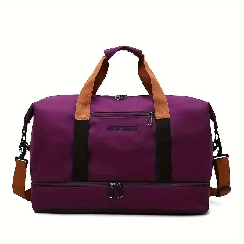 bags : Reistas Unisex Khaki - Tenzin Weekender Tas - Met Grote Capaciteit in Paars van Pantino