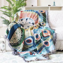home & garden : Tapijten in Pauwenstijl - Pauwblauw in Pauwblauw van Pantino