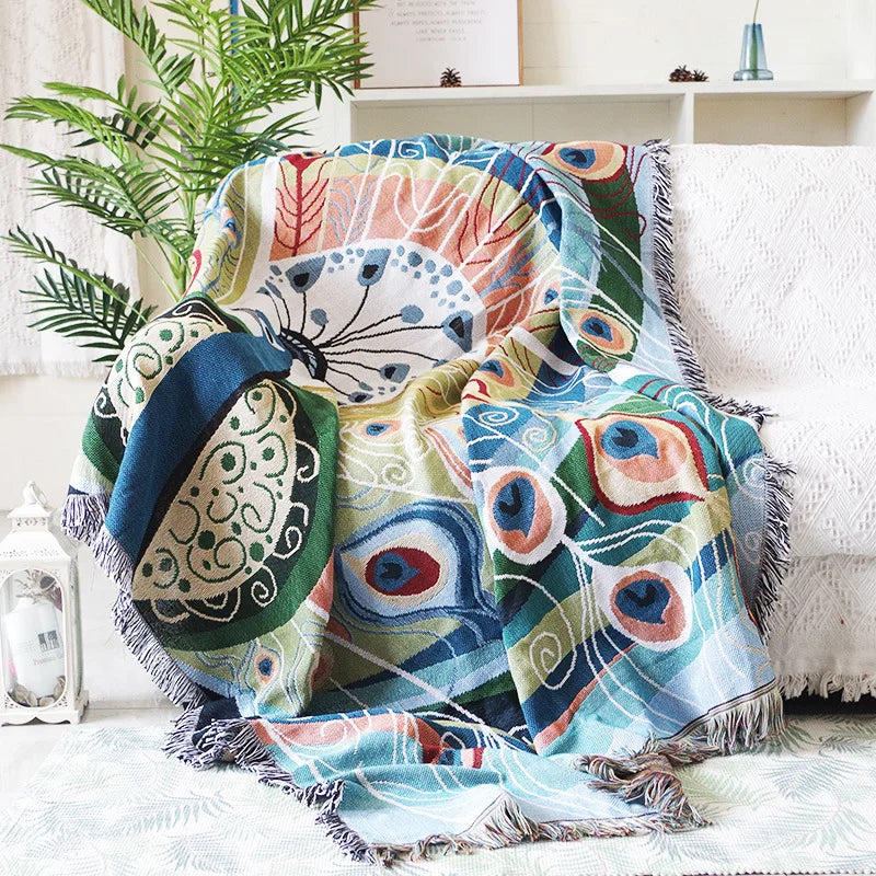 home & garden : Tapijten in Pauwenstijl - Pauwblauw in Pauwblauw van Pantino