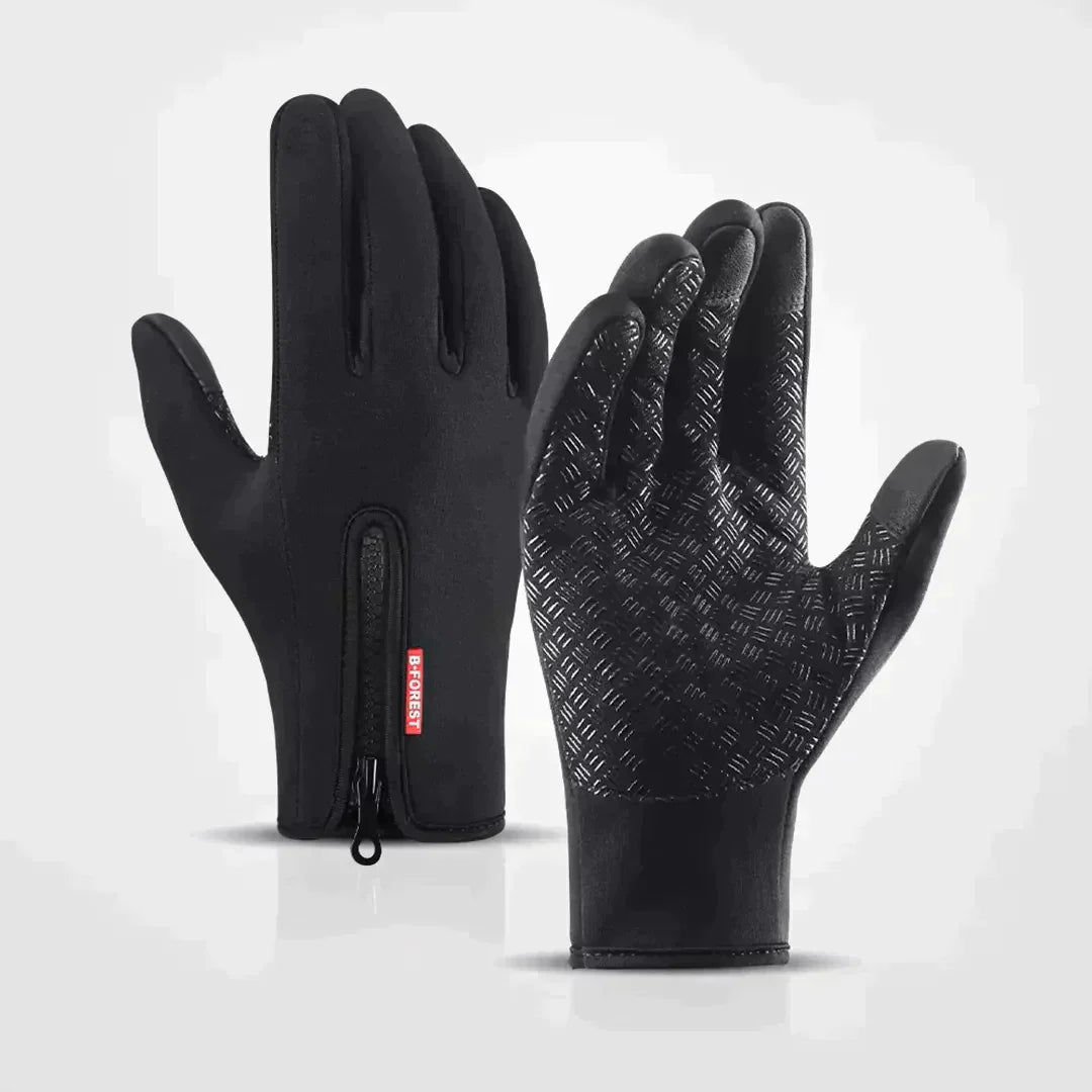 Gloves : Thermo Handschoenen Dames - Houd Je Handen Warm in Alle Weersomstandigheden - Zwart in Zwart van Pantino