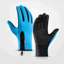 Gloves : Thermo Handschoenen Dames - Houd Je Handen Warm in Alle Weersomstandigheden - Zwart in Lichtblauw van Pantino