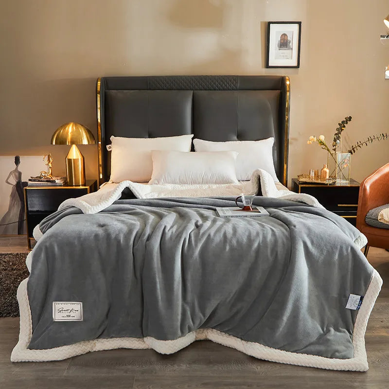 home & garden : Dikke Fleece Winterdeken - Luxueus Knus Thuis en Bank - Fleece in van Pantino