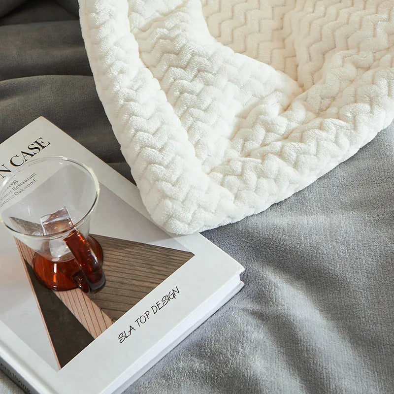 home & garden : Dikke Fleece Winterdeken - Luxueus Knus Thuis en Bank - Fleece in van Pantino