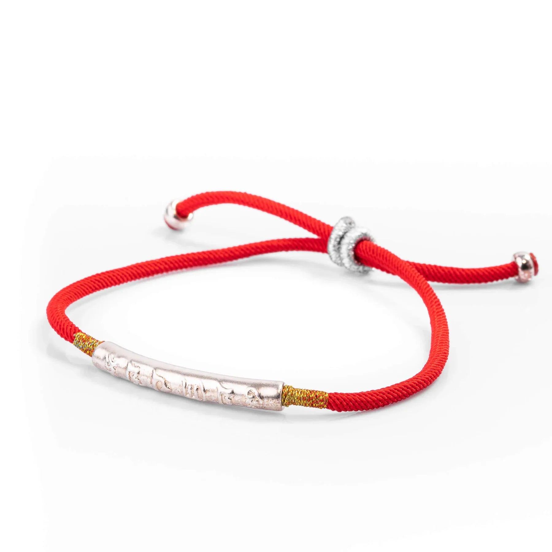 Bracelet : Tibetaanse Geluksarmband Goud - Boeddhisme Spiritueel - Kralen in Zilver van Pantino