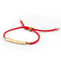 Bracelet : Tibetaanse Geluksarmband Goud - Boeddhisme Spiritueel - Kralen in Goud van Pantino