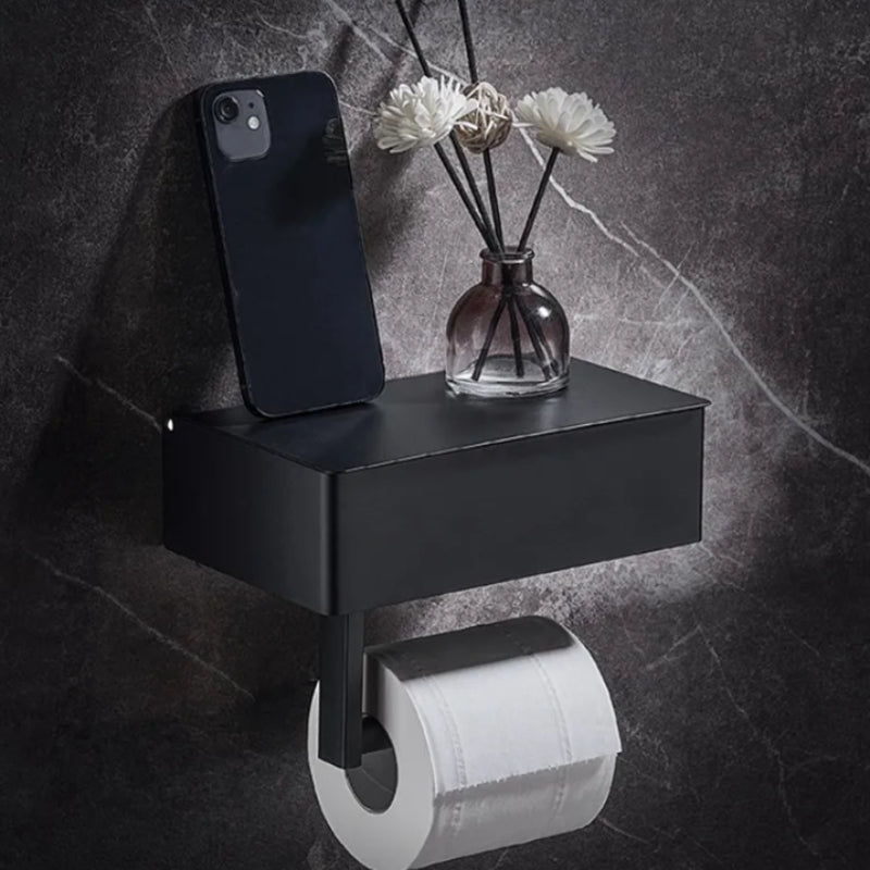 home & garden : Toiletrolhouder Zwart - Elegant Functioneel Badkamer - RVS in van Pantino