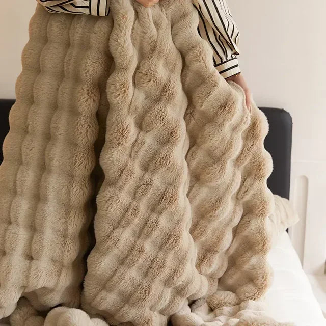 home & garden : Pluizige Imitatiebont Deken - Draagbaar Luxe Warm - Imitatiebont in van Pantino