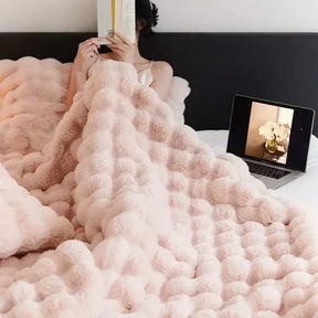 home & garden : Pluizige Imitatiebont Deken - Draagbaar Luxe Warm - Imitatiebont in van Pantino