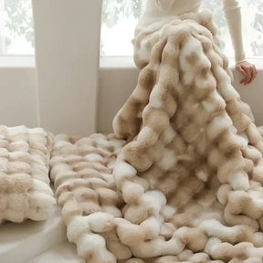 home & garden : Pluizige Imitatiebont Deken - Draagbaar Luxe Warm - Imitatiebont in van Pantino