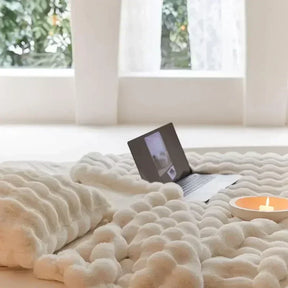 home & garden : Pluizige Imitatiebont Deken - Draagbaar Luxe Warm - Imitatiebont in van Pantino