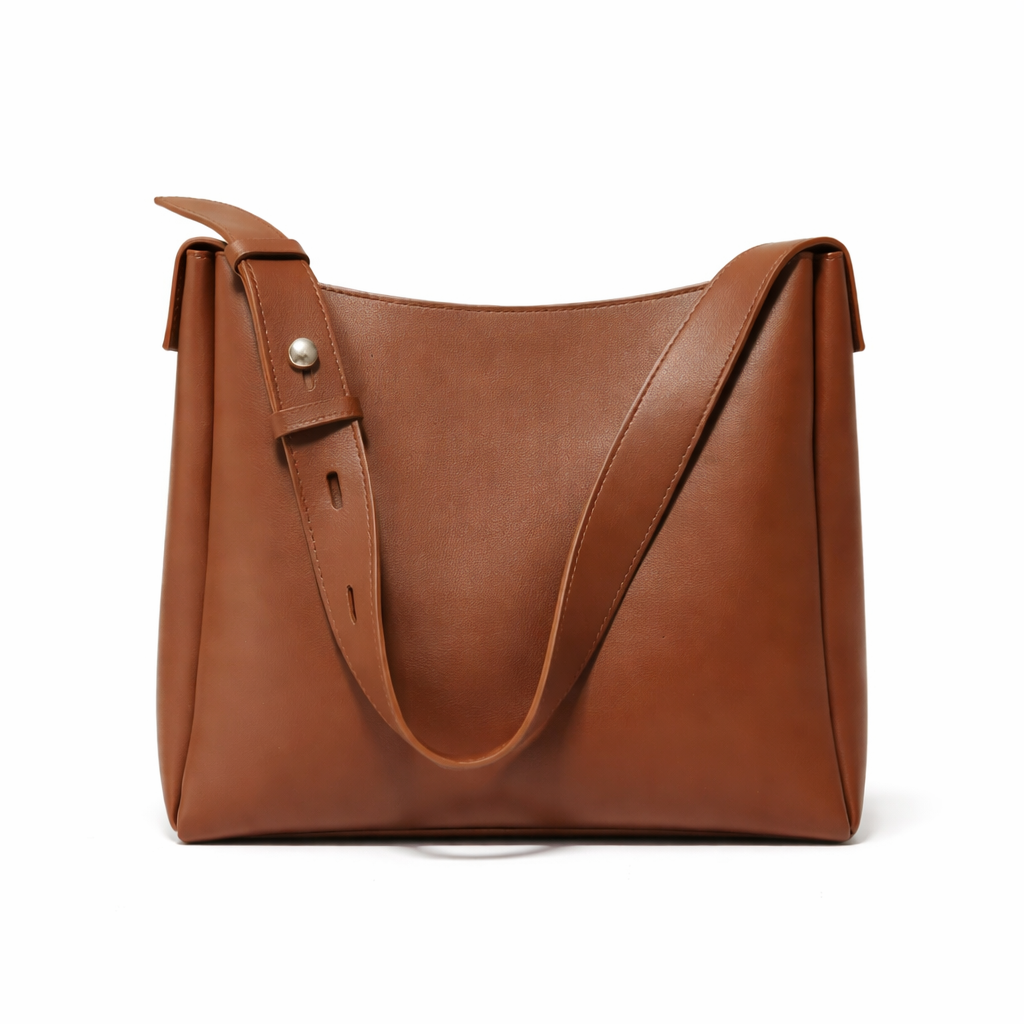bags : Tote Bag Dames - Minimalistisch Design in Brown van Pantino