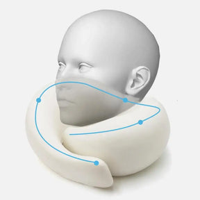 Travel Pillow : FluffyRest - Comfortabel Reiskussen Nekkussen - Grijs in van Pantino