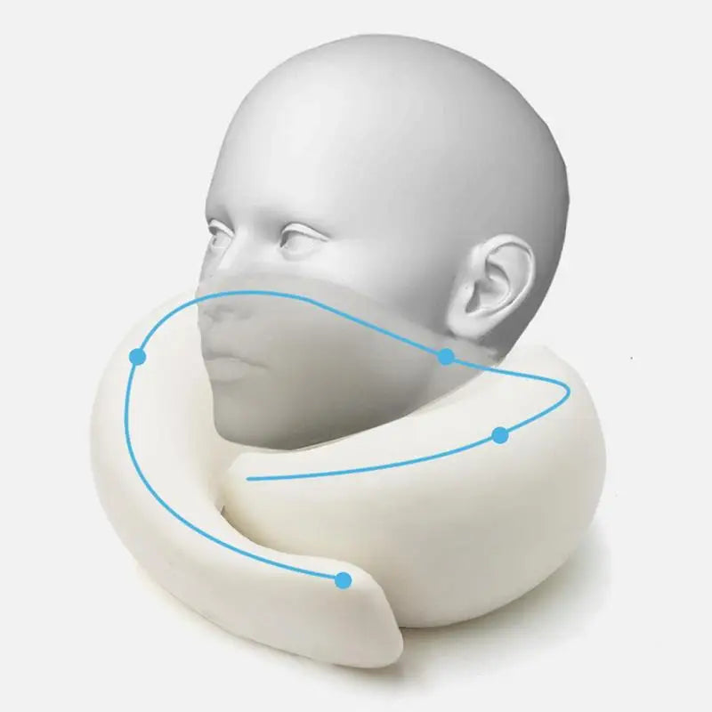Travel Pillow : FluffyRest - Comfortabel Reiskussen Nekkussen - Grijs in van Pantino