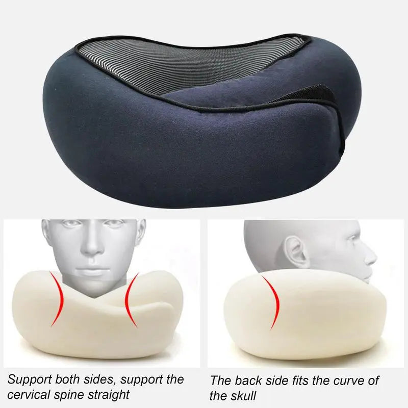 Travel Pillow : FluffyRest - Comfortabel Reiskussen Nekkussen - Grijs in van Pantino
