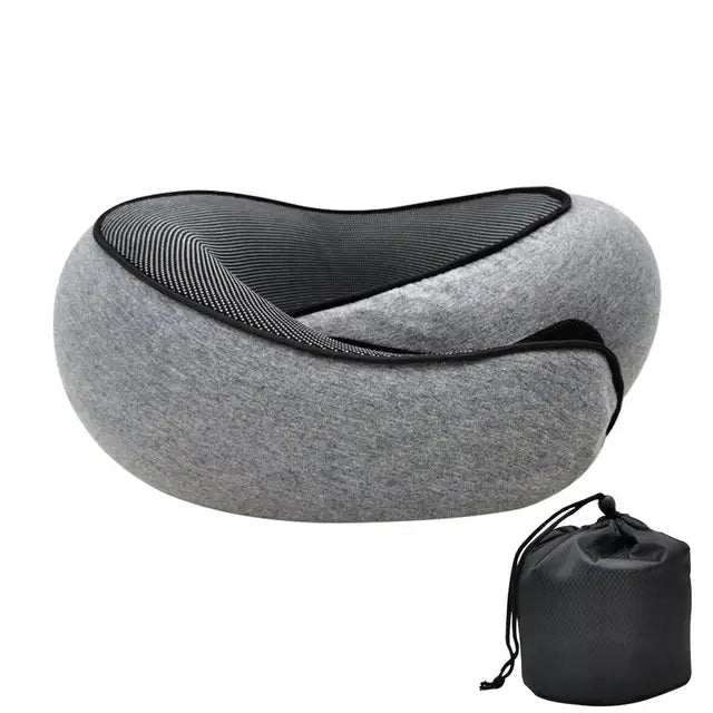 Travel Pillow : FluffyRest - Comfortabel Reiskussen Nekkussen - Grijs in van Pantino