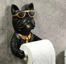 home & garden : Toiletpapierhouder Hondenvorm - Design Hygiënisch Grappig - Hout in Zwart van Pantino