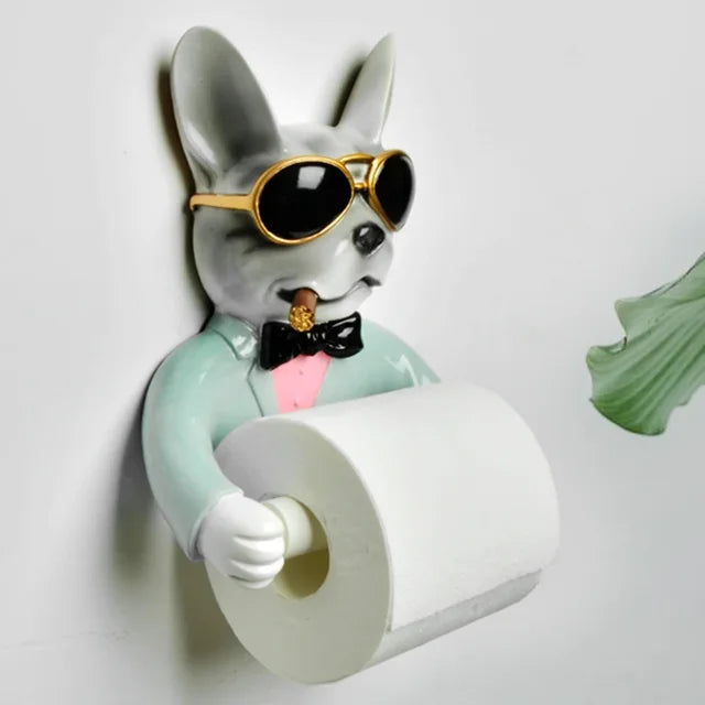 home & garden : Toiletpapierhouder Hondenvorm - Design Hygiënisch Grappig - Hout in Groen van Pantino