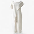 Pantaloni donna bianchi - set due pezzi con top