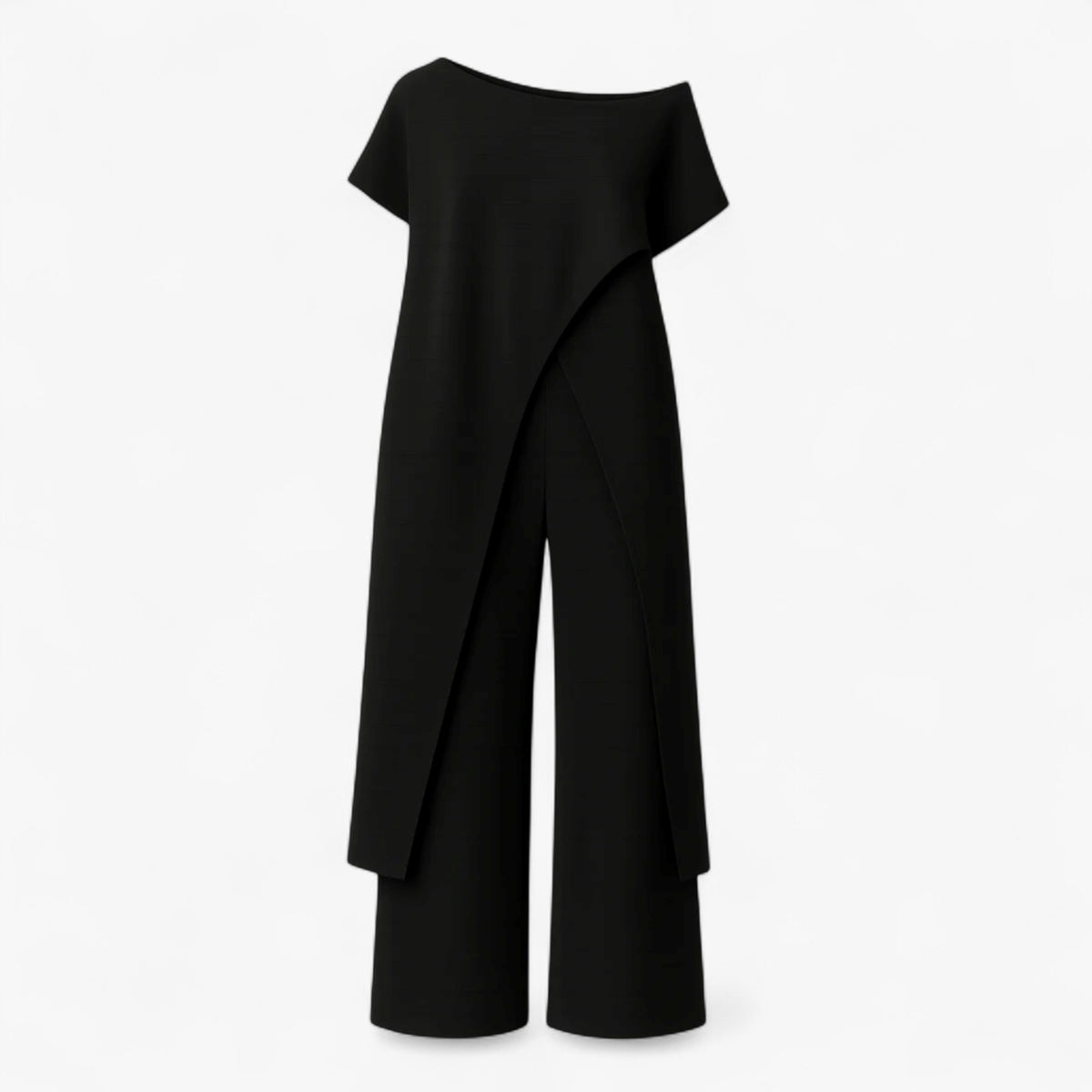 Women's Dress : Pantalon Dames Wit - Tweedelige Set Top in Zwart van Pantino