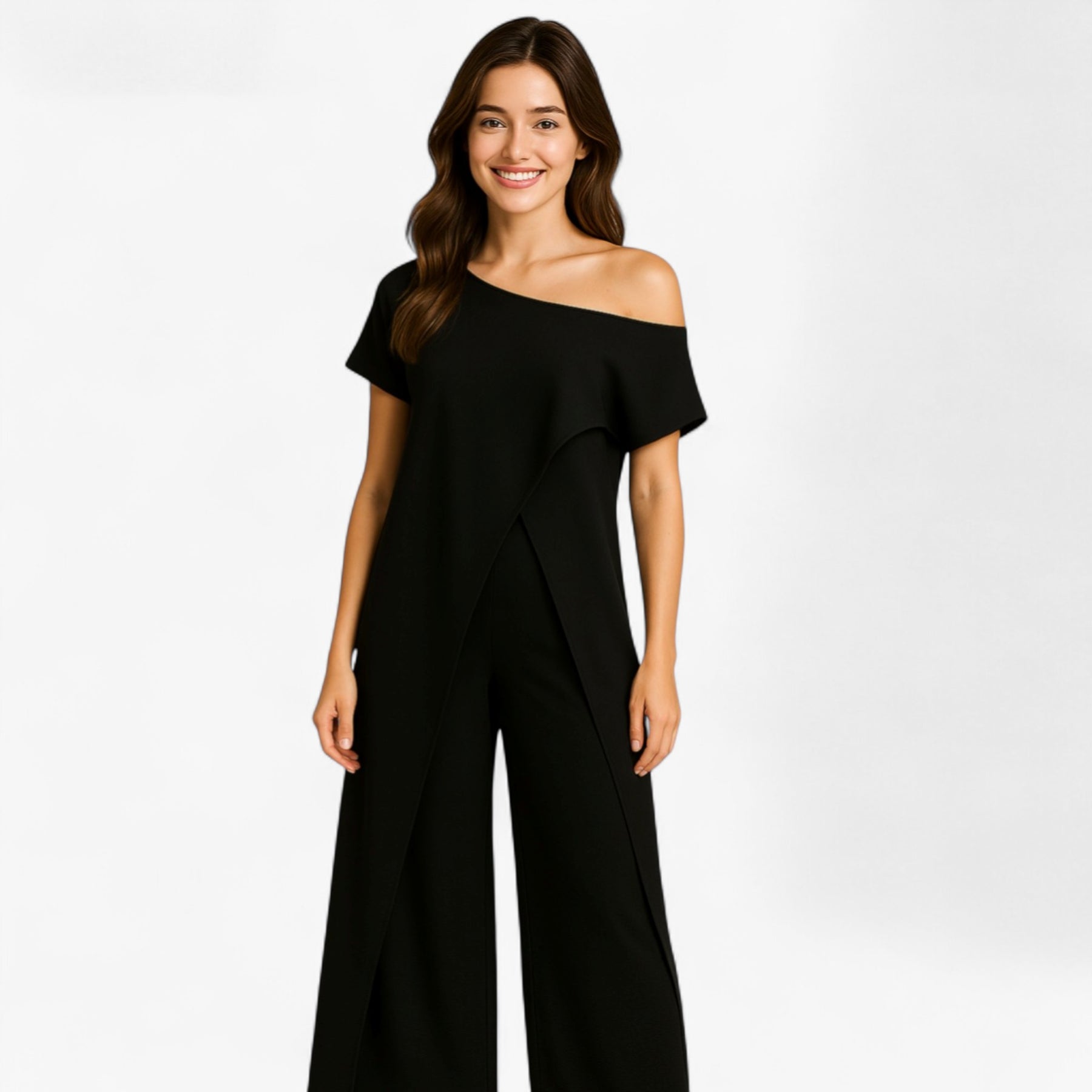 Women's Dress : Pantalon Dames Wit - Tweedelige Set Top in van Pantino