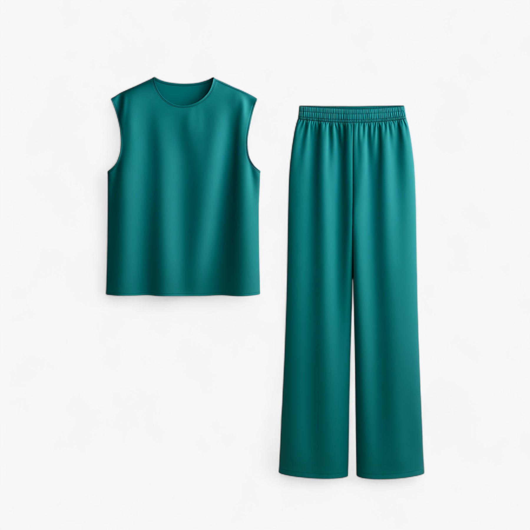 Women Set : Tweedelige Set Dames voor Elegante Gelegenheden - Zwart in Munt van Pantino