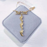Children's Silver Necklace - Baby Feet Mother